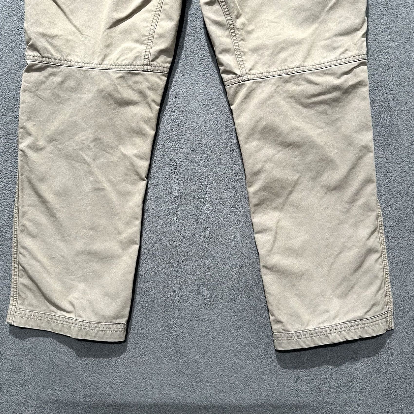Vintage LL Bean Pants Mens 35x29 (35x27) Beige Riverton Canvas Workwear Utility Outdoor Size US 35 - 6 Thumbnail