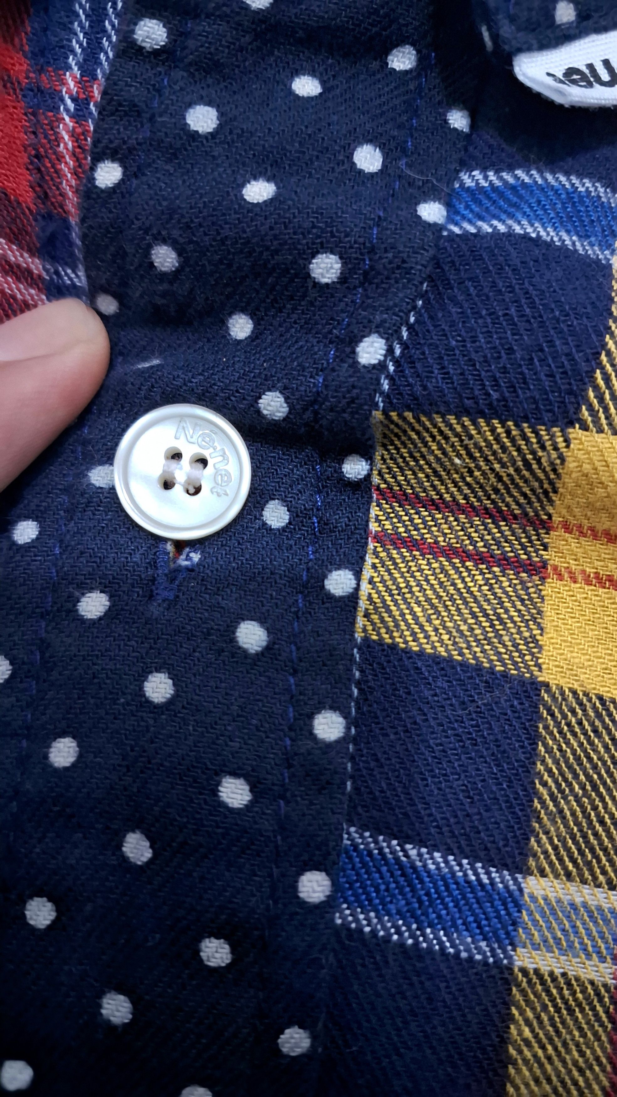 Ne-Net Ne-net issey miyake multicolor patchwork plaid flannel shirt Size US M / EU 48-50 / 2 - 7 Thumbnail