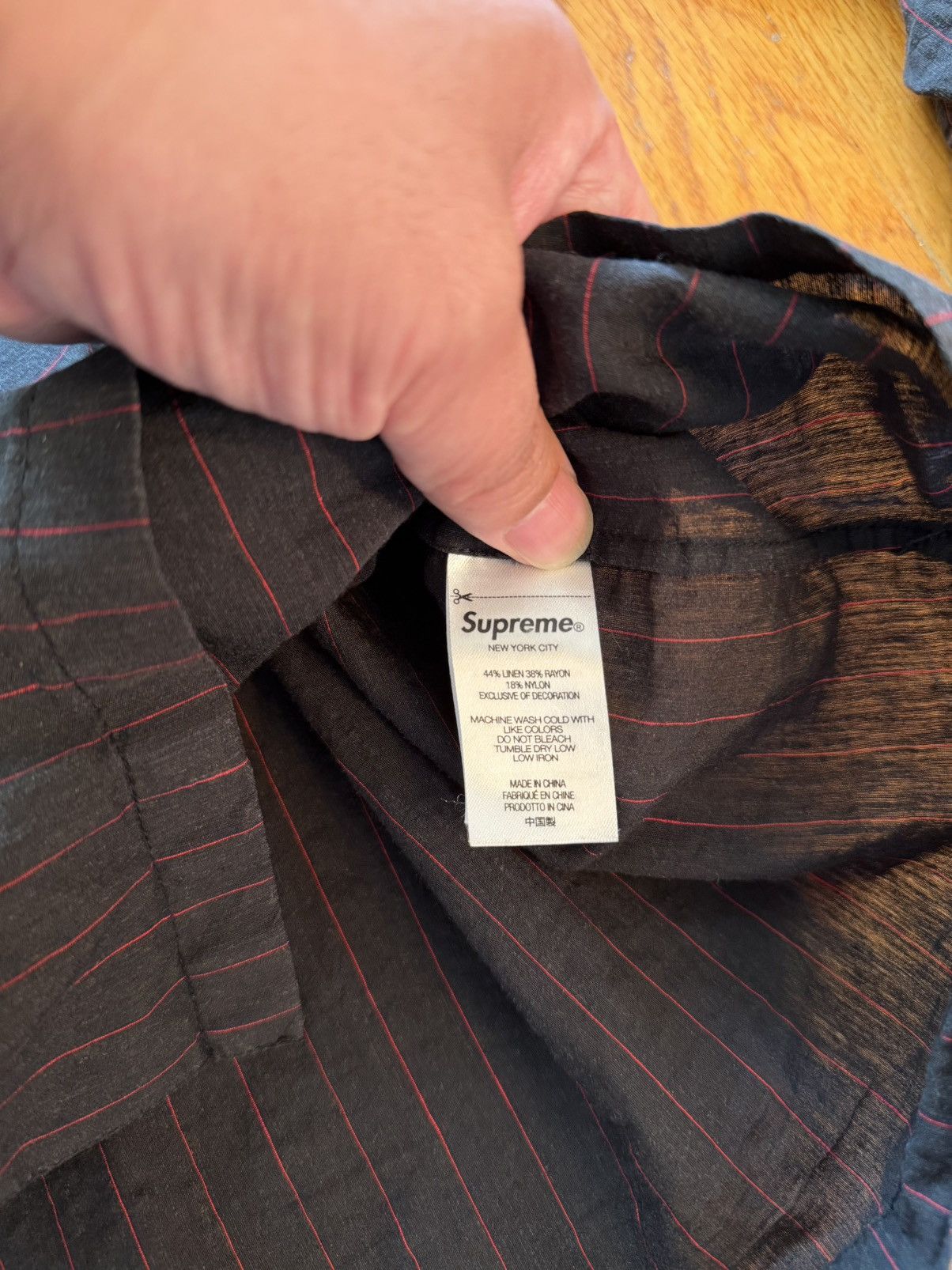Supreme supreme linen button up Size US L / EU 52-54 / 3 - 3 Thumbnail