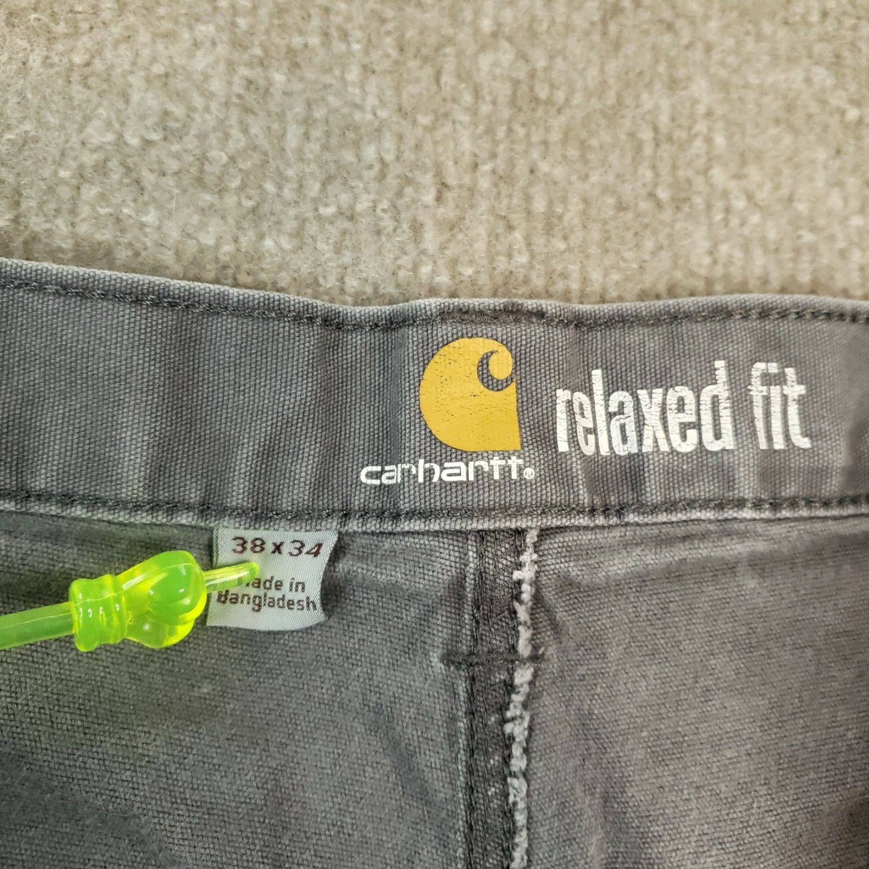 Carhartt Carhartt Mens Carpenter Pants Gray Relaxed Fit Straight Leg Workwear 34x31 Cotton Size US 34 / EU 50 - 7 Thumbnail