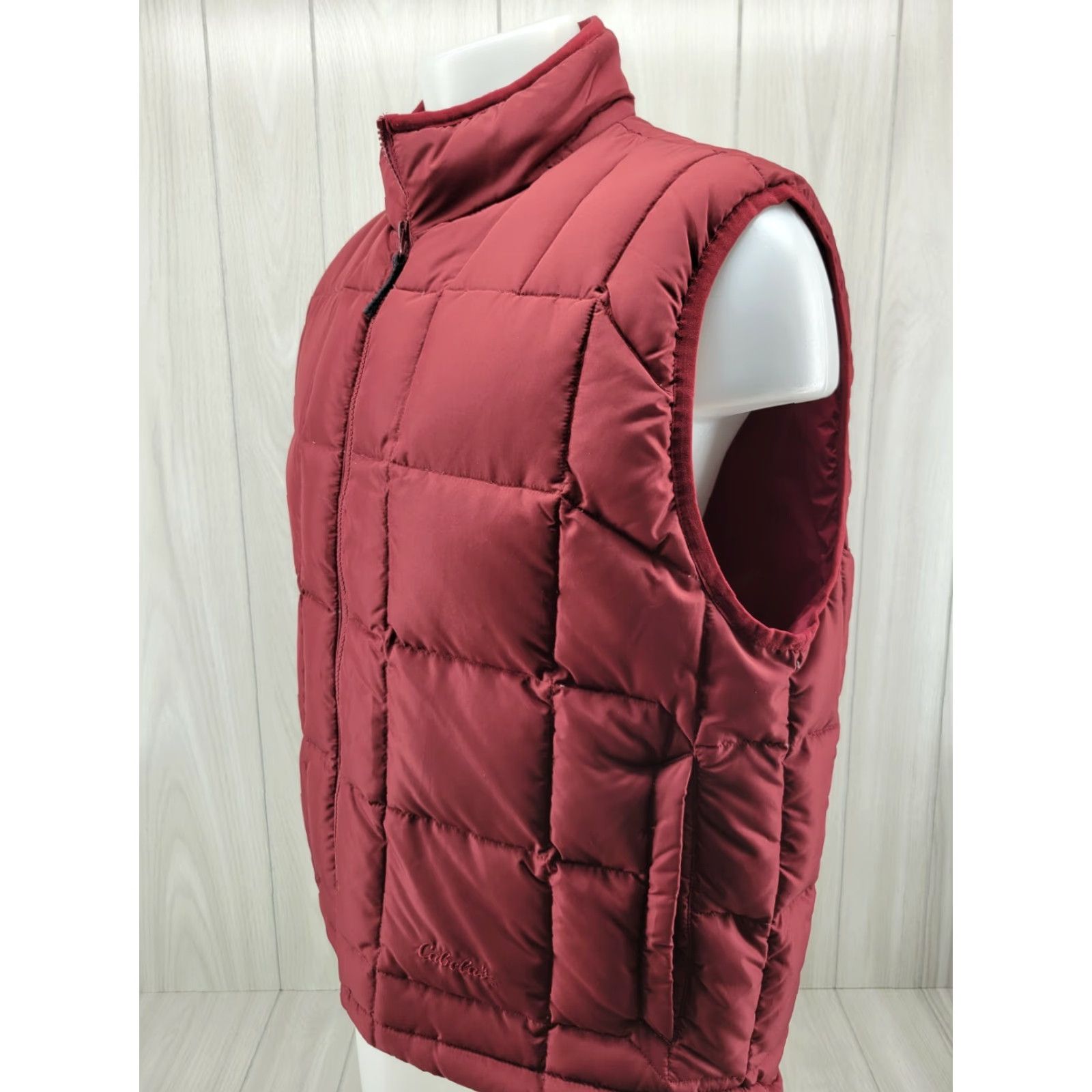 Vintage Cabela's Mens LARGE Premier Northern Goose Down Maroon/ Red Puffer Vest 650 Fill Size US L / EU 52-54 / 3 - 2 Thumbnail