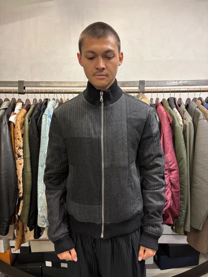 Dolce & Gabbana 2000s Dolce & Gabbana Grey Patchwork Bomber Jacket Size US M / EU 48-50 / 2 - 2 Thumbnail