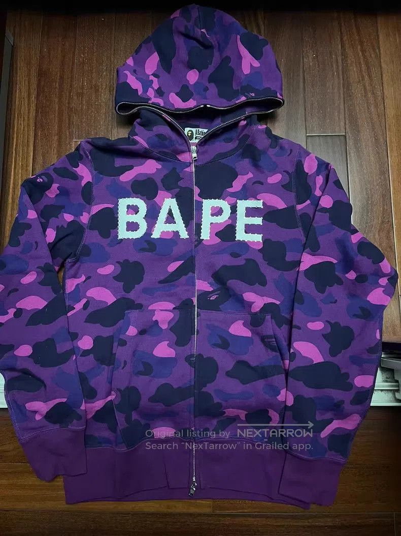 Bape Purple Camouflage BAPE Zip. Size US M / EU 48-50 / 2 - 1 Thumbnail