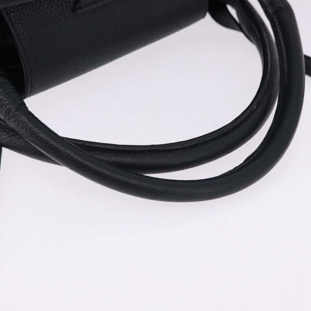 Celine CELINE Big Bag Small Leather 2way Black Silver Auth 193536V Size ONE SIZE - 7 Thumbnail