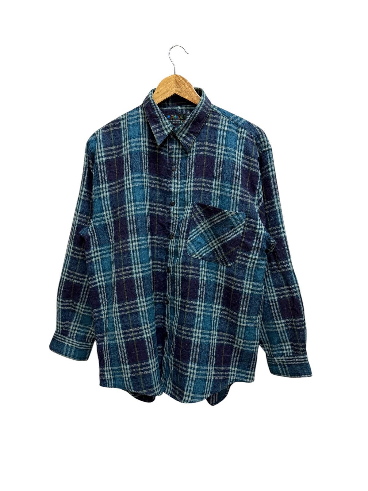 Esprit × Japanese Brand × Vintage Vintage Monade Esprit Chekered Flannel Button Up Shirt Size US L / EU 52-54 / 3 - 1 Thumbnail
