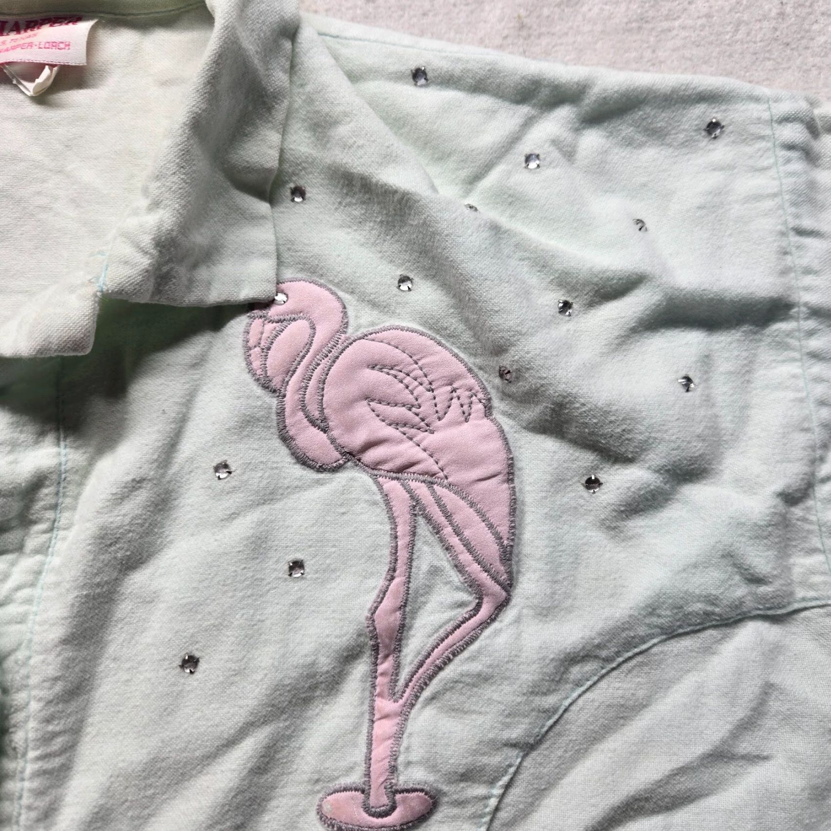 Vintage Bea Harper Shirt Cowboy Button-Up Long Sleeve Women's L Blue Animal Print Casual Shirt Size L / US 10 / IT 46 - 3 Thumbnail