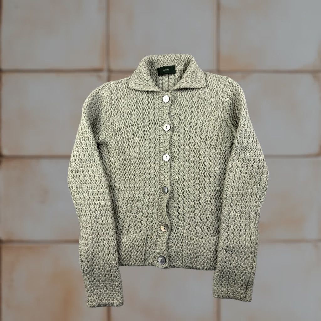 Zanone Zanone Cardigan Women’s Size S Gray Wool Button Up Knit Collar Designer Sweater Long Sleeve Regular Size S / US 4 / IT 40 - 1 Thumbnail