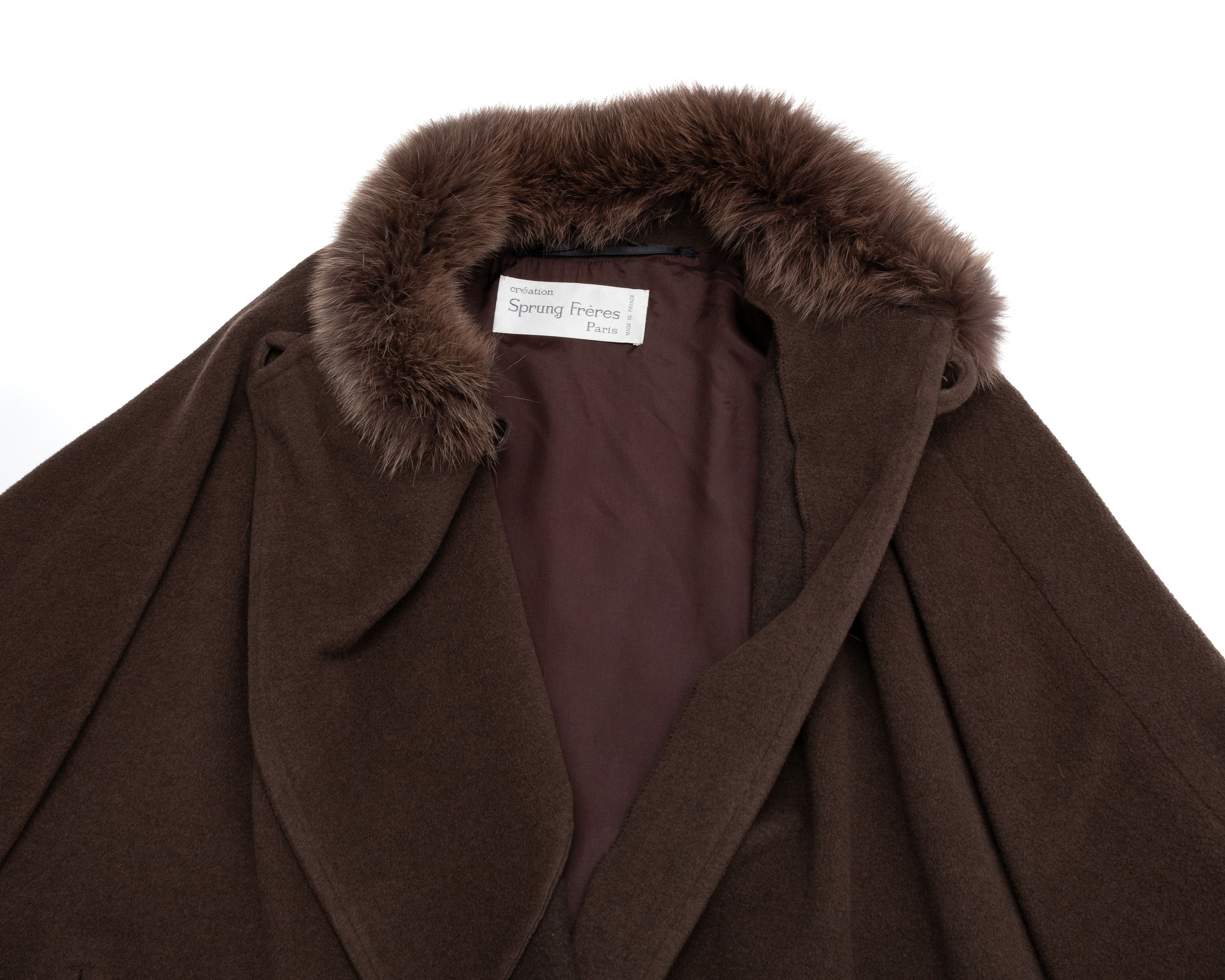 Other CRÉATION SPRUNG FRÈRES Angora Wool Blend Pincho w Fur Trim Size ONE SIZE - 7 Thumbnail