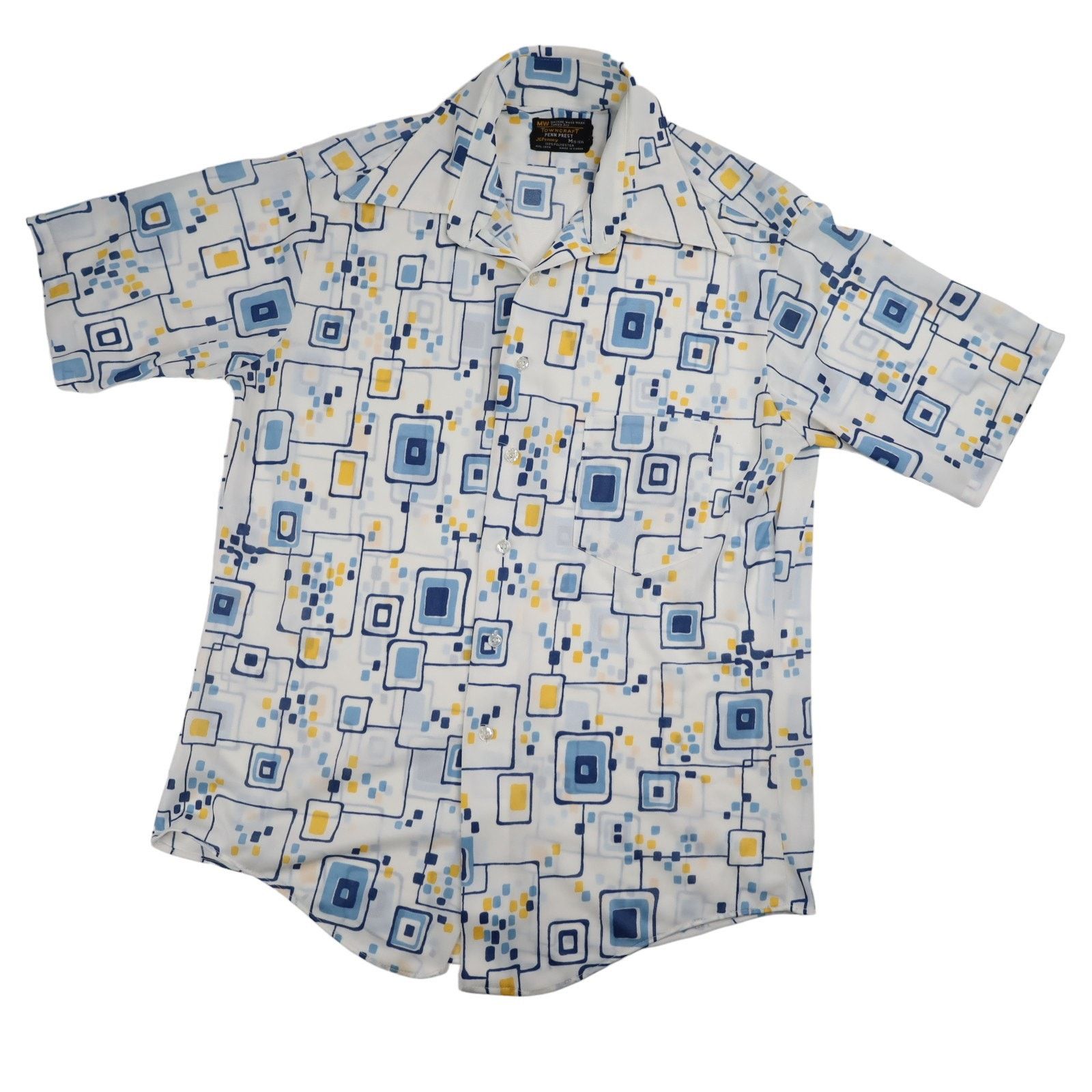 Vintage Vintage 70s JC Penny Towncraft Allover Button Down Shirt Size US M / EU 48-50 / 2 - 1 Thumbnail