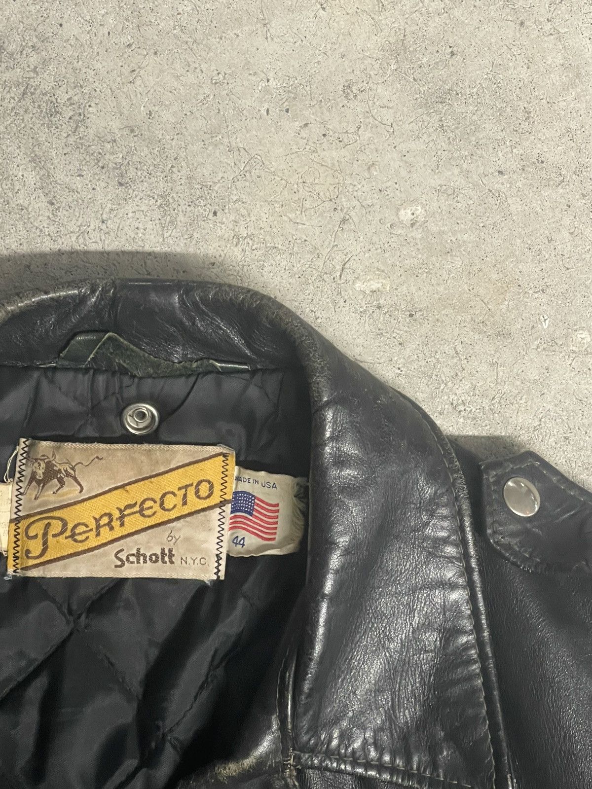 Schott 70s Schott Perfecto Leather Biker Jacket Size US L / EU 52-54 / 3 - 2 Thumbnail