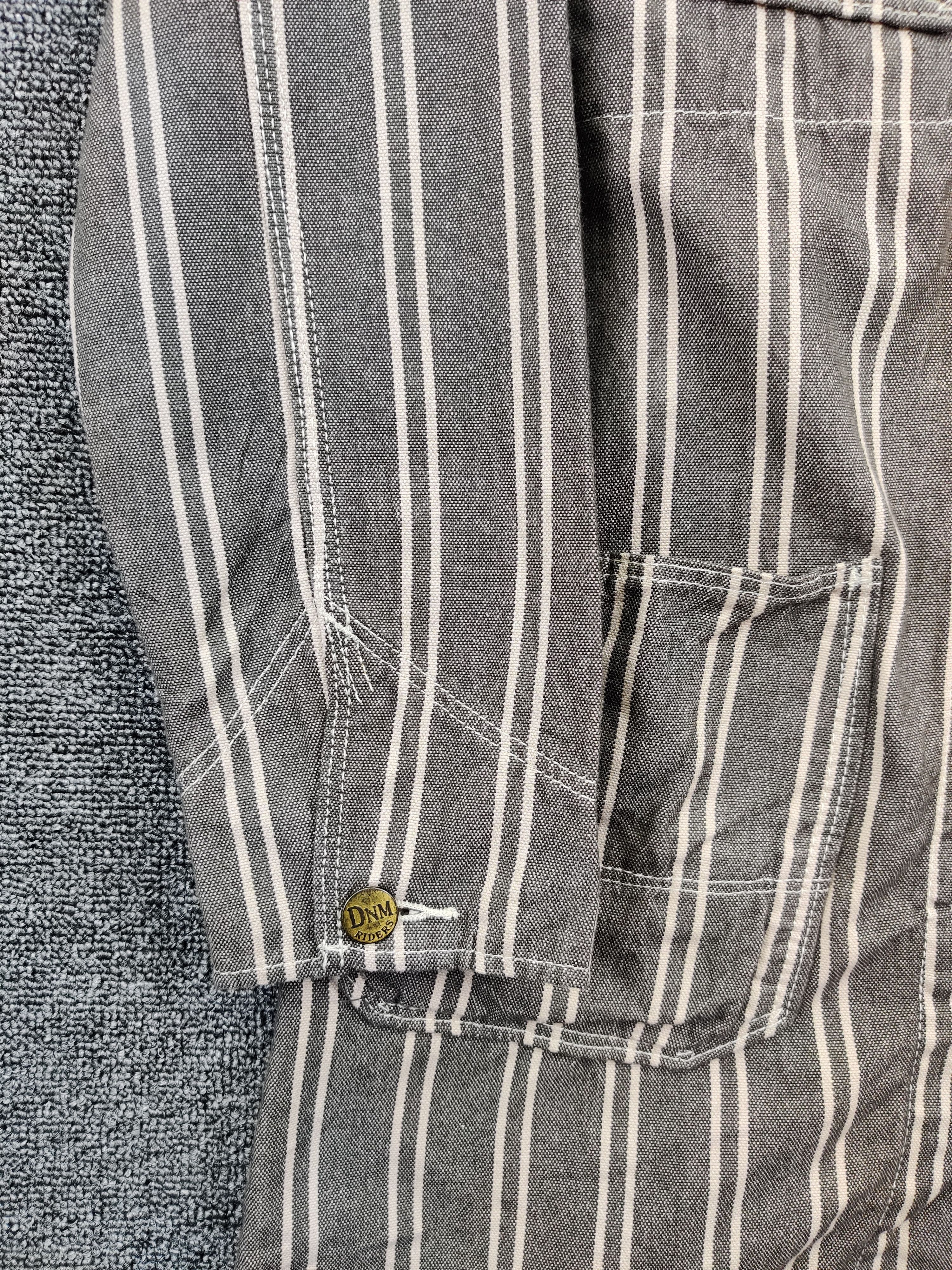 Vintage Vintage 90s Denim Dungaree Hickory Stripe Chore Jacket Size US S / EU 44-46 / 1 - 4 Thumbnail
