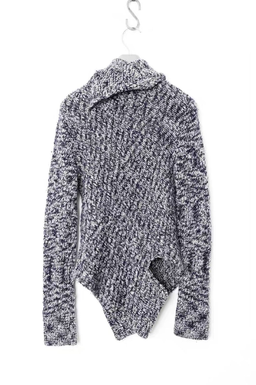 Yohji Yamamoto Yohji Yamamoto Wool High Neck Irregular Knit Sweater Size S / US 4 / IT 40 - 7 Thumbnail