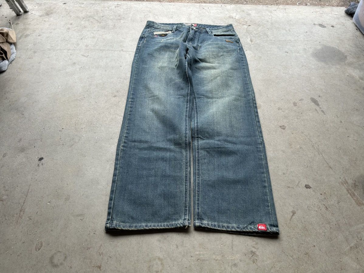 Quiksilver × Vintage Vintage 90s Y2k Quiksilver Surf Denim Baggy Jeans 32x30 Size US 32 / EU 48 - 3 Thumbnail