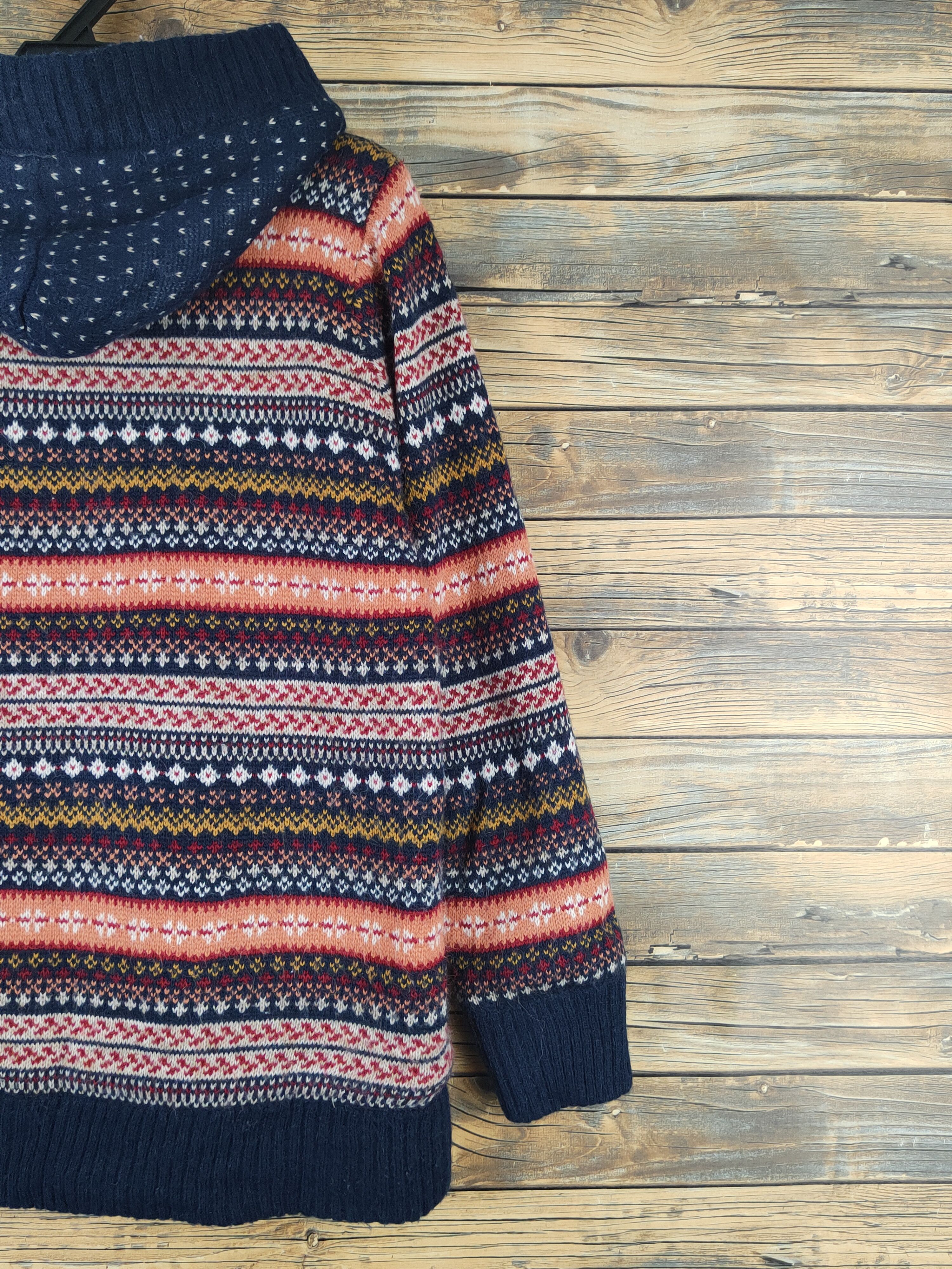 Japanese Brand Flow and Fixture Navy Knitwear Hoodie Sweaters #W1220 Size M / US 6-8 / IT 42-44 - 10 Thumbnail
