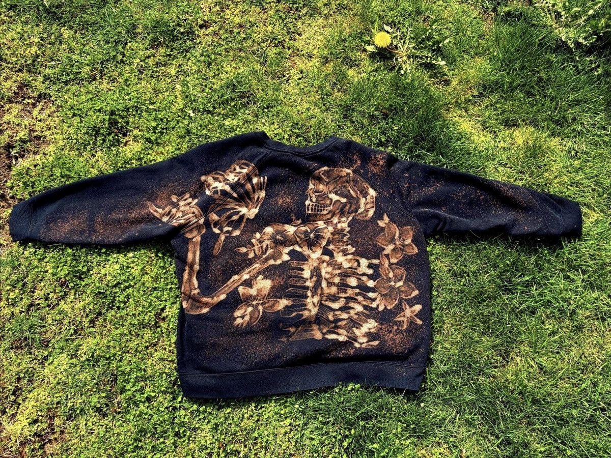 Other Custom 1/1 Hand-Bleached Skeleton Sweatshirt Size US XL / EU 56 / 4 - 2 Thumbnail