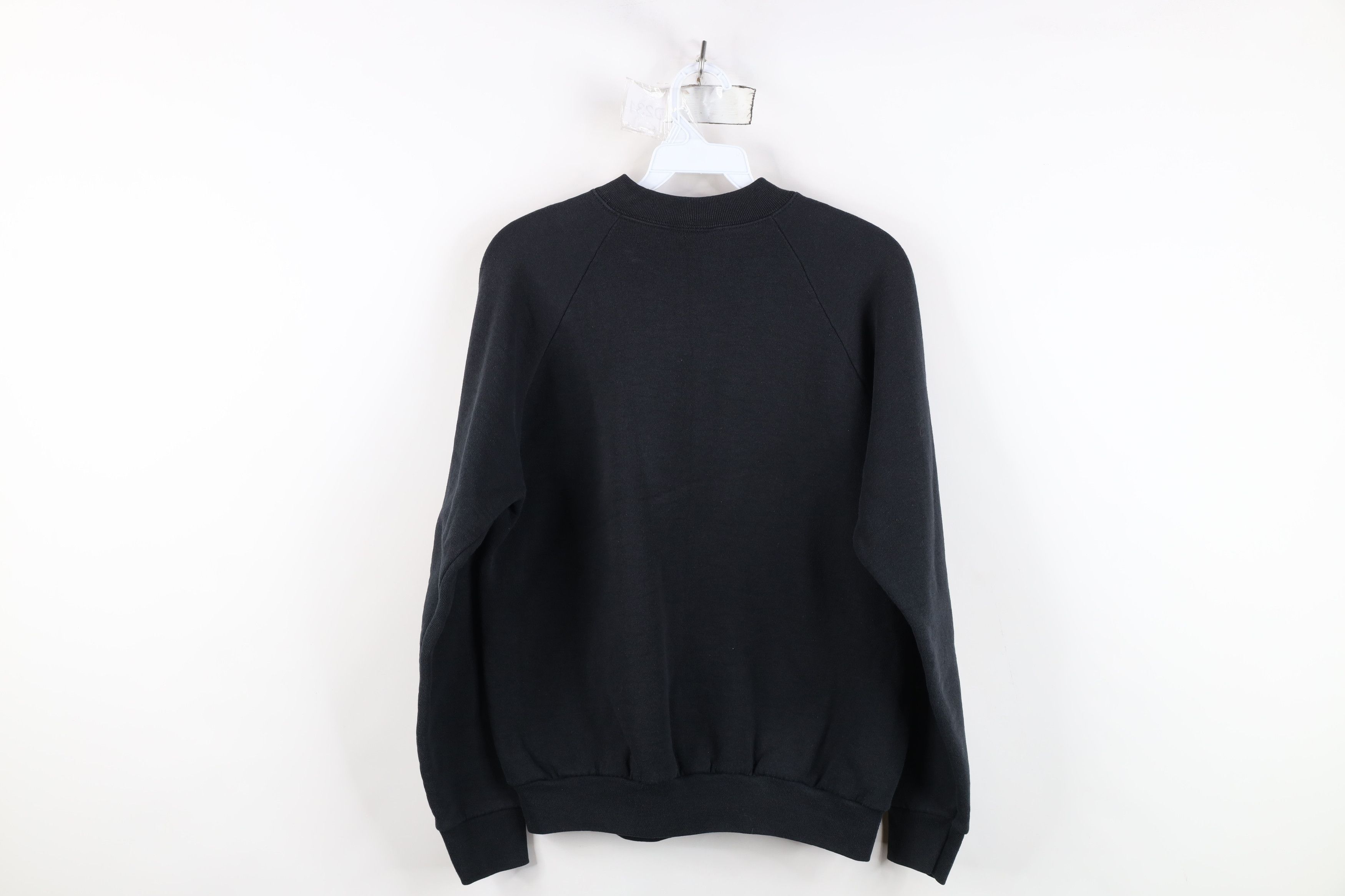 Vintage Vintage 90s Streetwear Blank Crewneck Sweatshirt Black Size M / US 6-8 / IT 42-44 - 10 Thumbnail