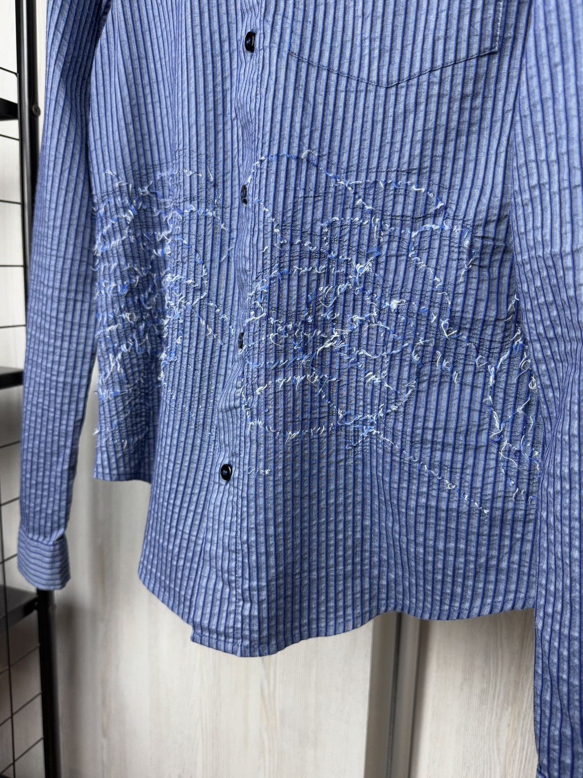 Emporio Armani Emporio Armani vintage archive embroidery logo striped shirt Size US M / EU 48-50 / 2 - 9 Thumbnail