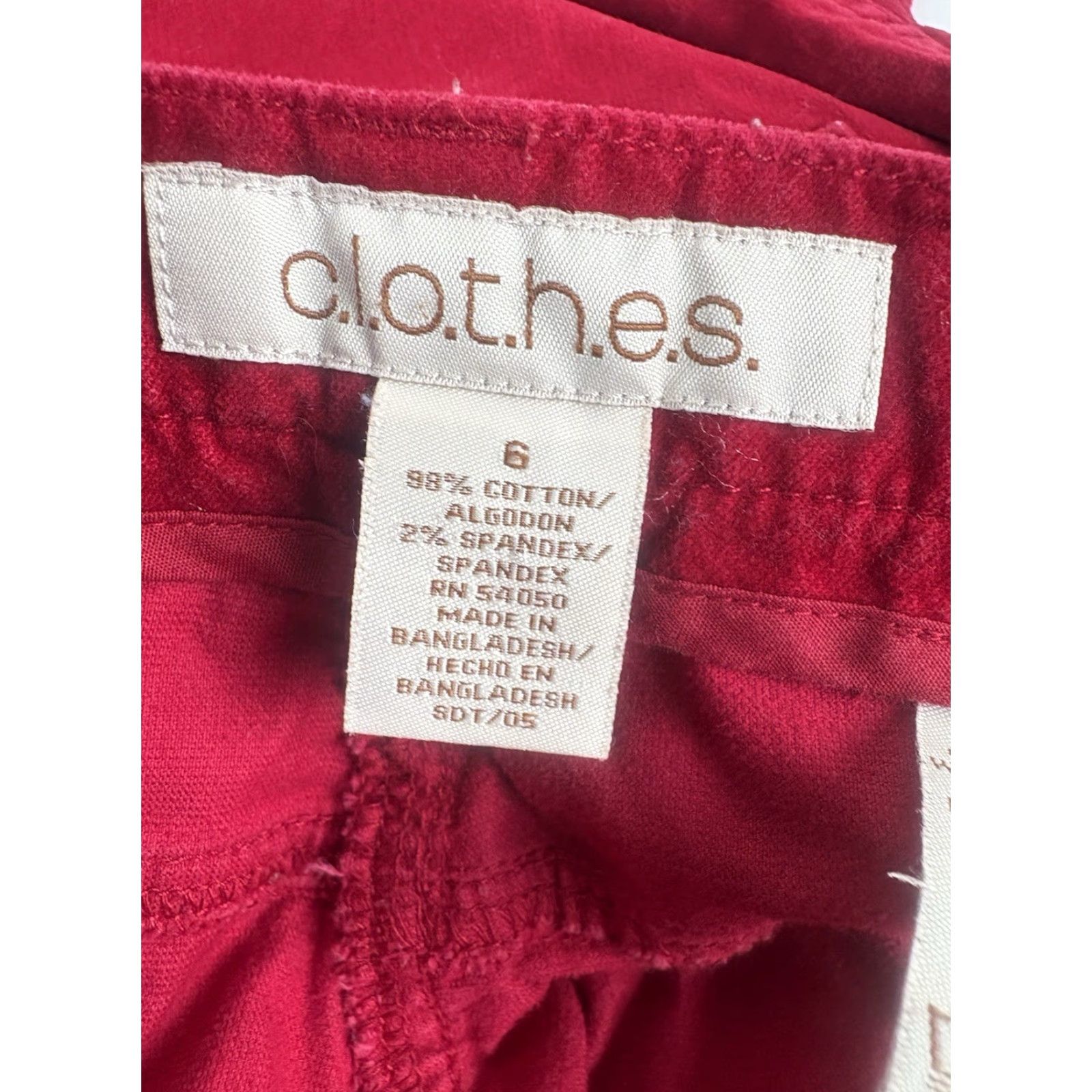 Velvet VINTAGE Clothes Women’s Red Velvet Bootcut Dress Pants Size 6 Business Casual Workwear Size 28" / US 6 / IT 42 - 7 Thumbnail