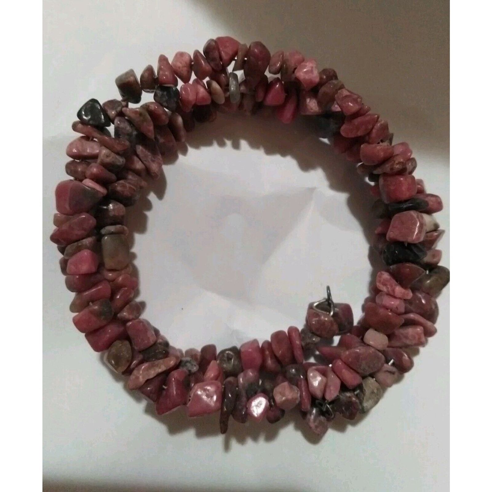 Other Pink Chip Stones Bracelet With Memory Wire Size ONE SIZE - 2 Thumbnail