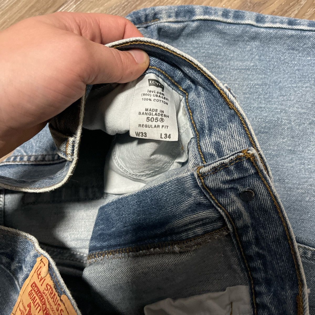 Japanese Brand × Levi's × Vintage Vintage 505 Levi’s Light Blue Denim Size US 33 - 2 Thumbnail