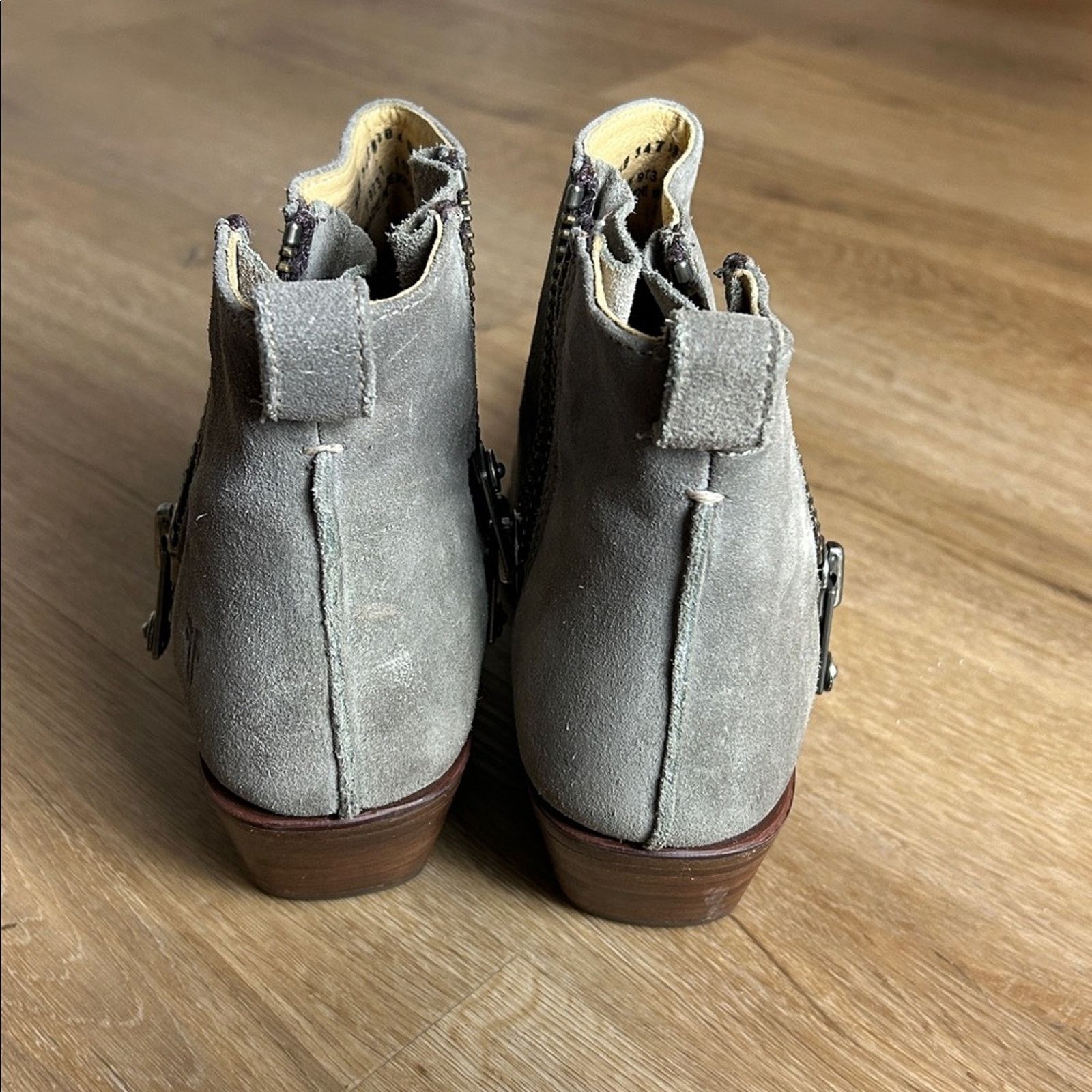 Frye Frye Suede Sacha Moto Western Booties Size US 9.5 / IT 39.5 - 6 Thumbnail