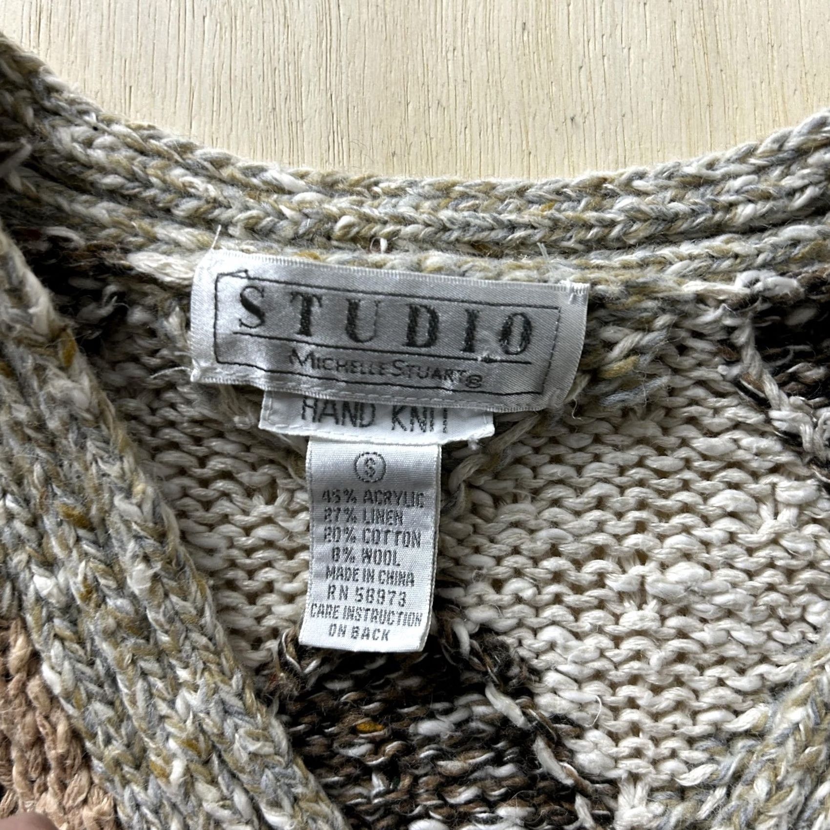 Vintage VINTAGE Michelle Stuart Cardigan Sweater Womens Small V Neck Argyle Hand Knit Size S / US 4 / IT 40 - 3 Thumbnail