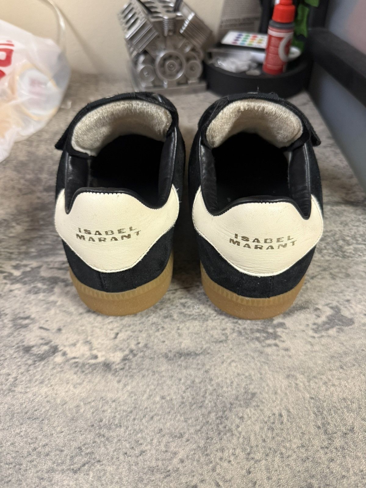 Isabel Marant Isabel Marant Black Suede Velcro Strap Wedge Sneakers Size US 6 / IT 36 - 3 Thumbnail