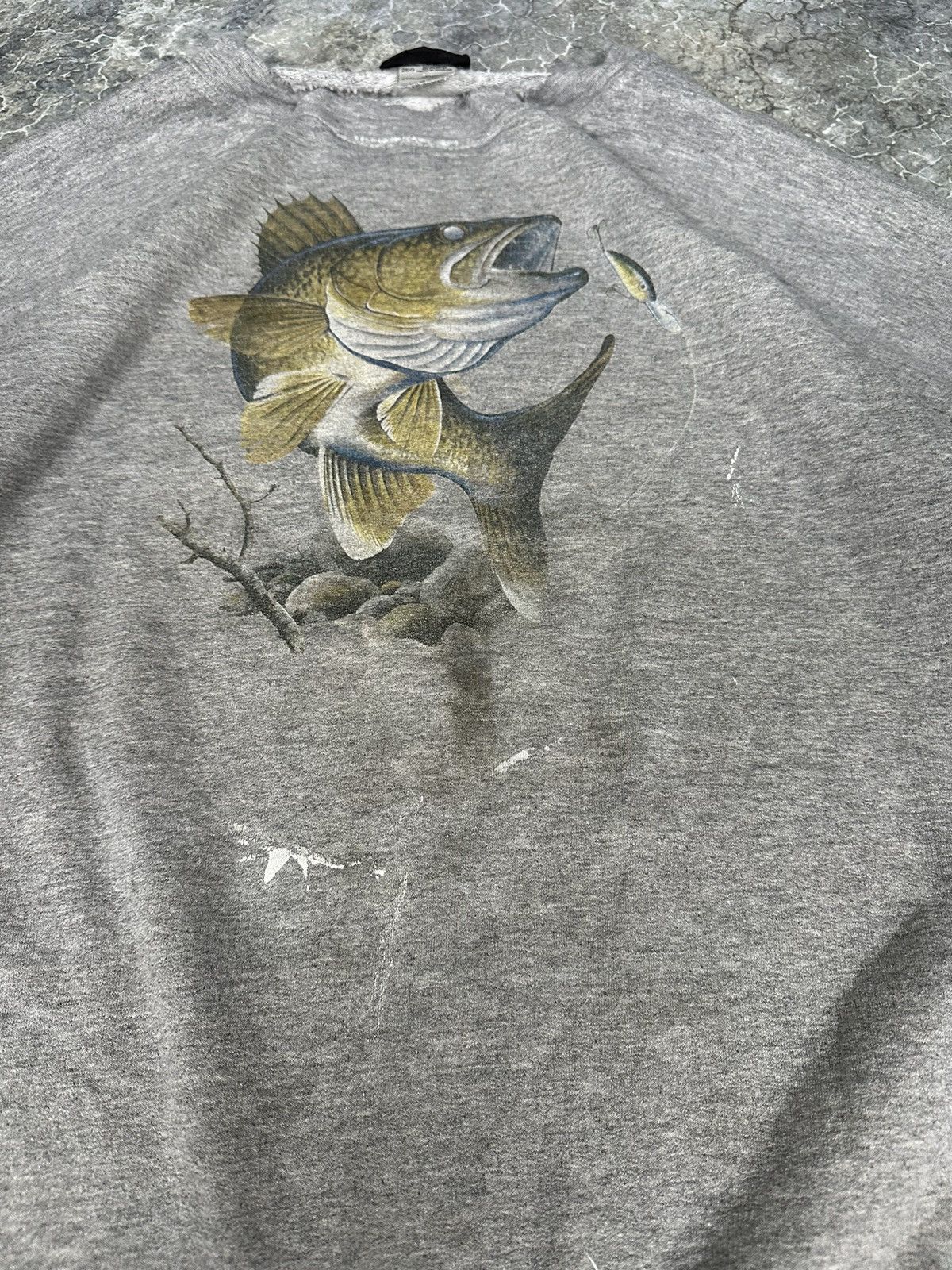 Vintage Vintage Thrashed Fishing Crewneck Size US XXL / EU 58 / 5 - 4 Thumbnail
