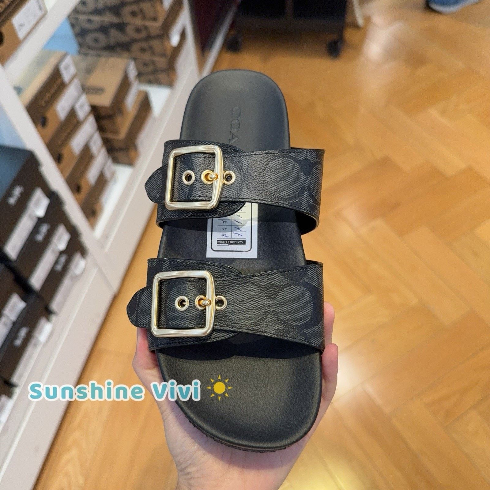 Coach NEW COACH Allanah Slide Sandal Women's Black CK412 us5 Size US 5 / IT 35 - 2 Thumbnail