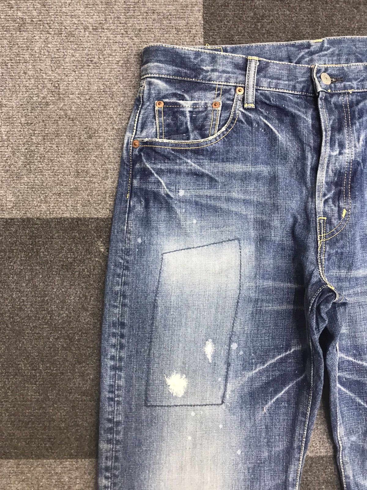 Japanese Brand × Spellbound SPELLBOUND Japan Patchwork Distressed Jeans Size US 35 - 5 Thumbnail
