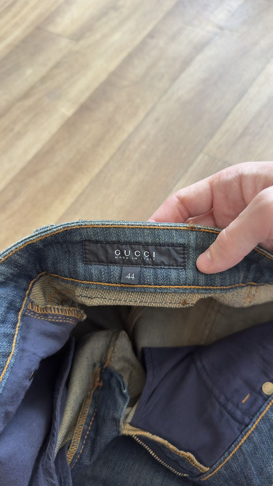 Gucci Gucci Archive Embroidered "G" Logo Denim Jeans Made in Italy Size 30" / US 8 / IT 44 - 24 Thumbnail