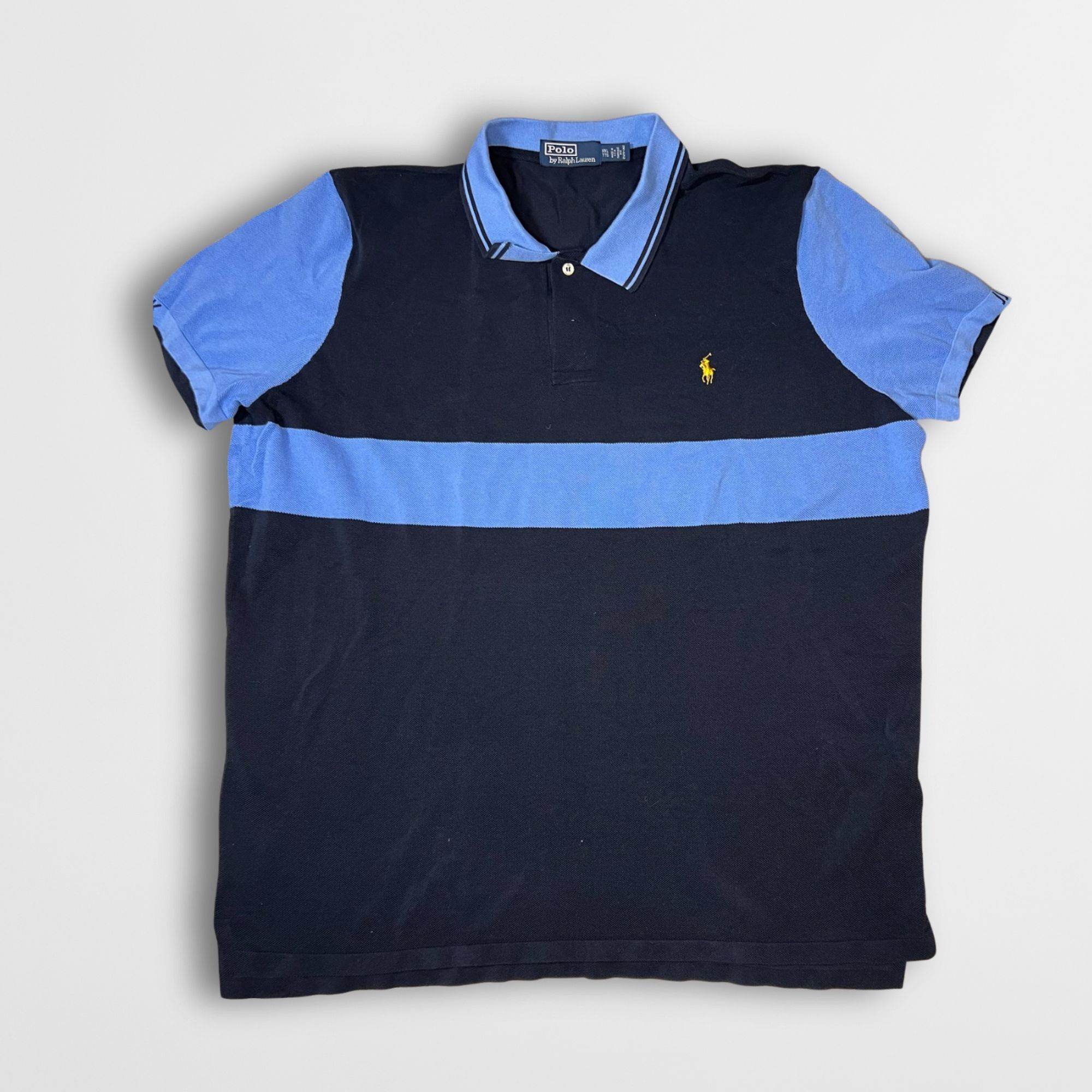 Ralph Lauren Ralph Lauren Mens XXL Navy & Blue Striped Polo Shirt Size US XXL / EU 58 / 5 - 2 Thumbnail