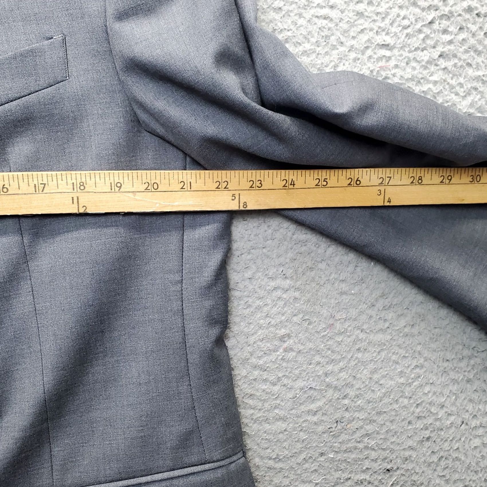 Joseph Abboud Joseph Abboud Blazer Mens Jacket 44 Gray Wool Notch Lapel Single Breasted Formal Size 44R - 4 Thumbnail