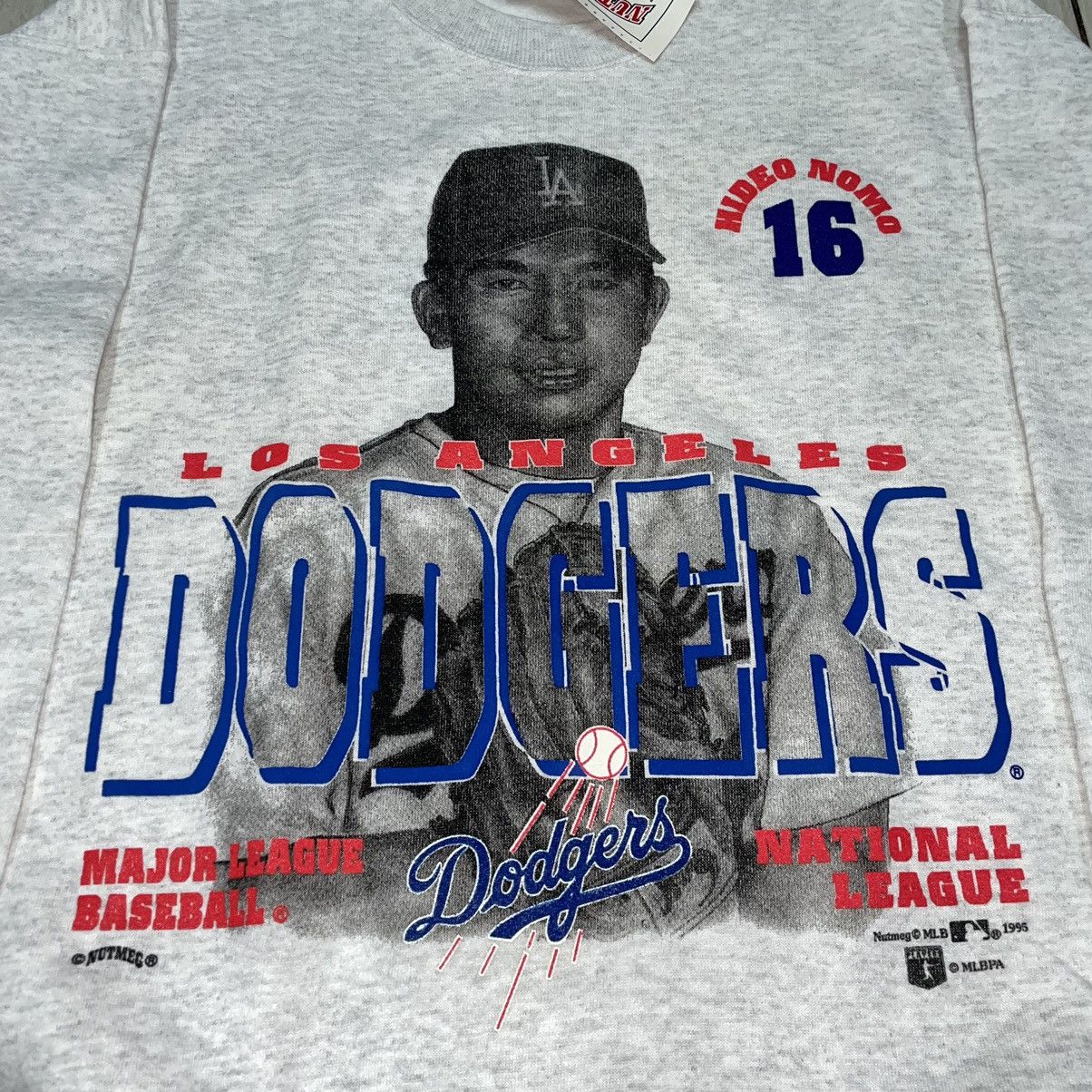 MLB × Vintage Dodgers Hideo Nomo 16 1995 Crewneck Size US M / EU 48-50 / 2 - 2 Thumbnail