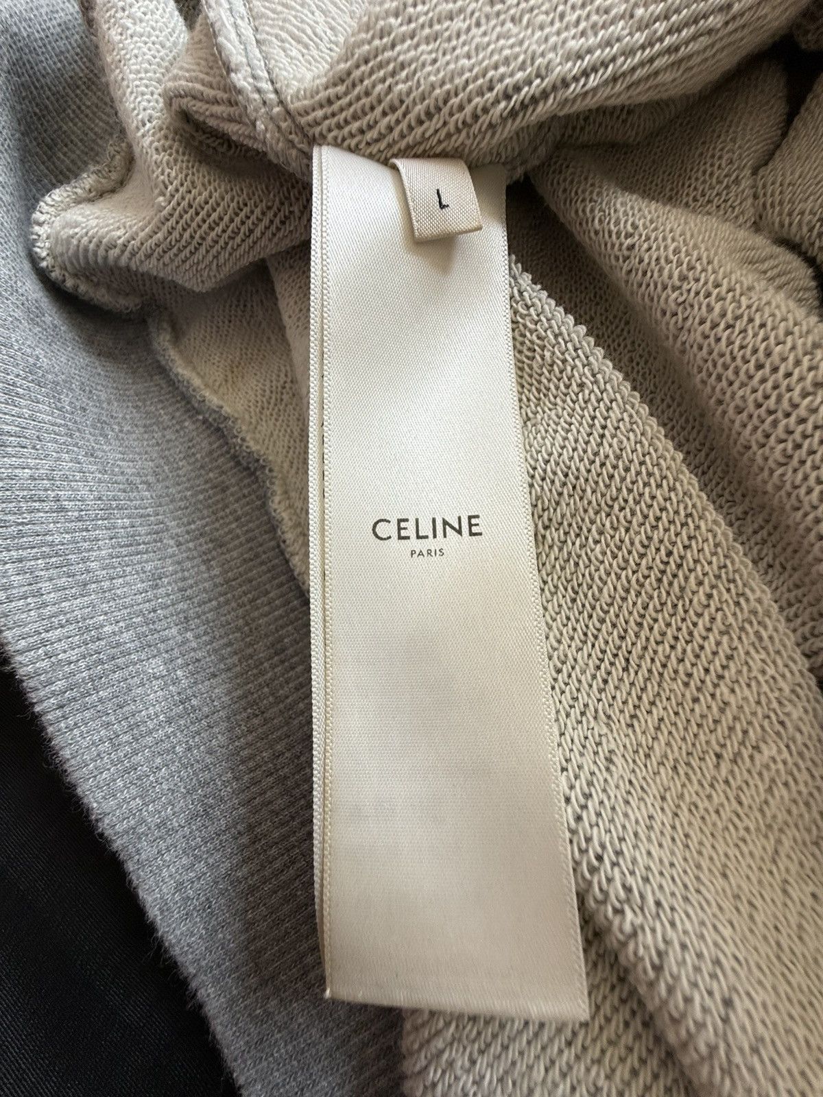 Celine SS21 Celine Dancing Kid Hedi studded logo hoodie gray Hedi Size US L / EU 52-54 / 3 - 23 Thumbnail