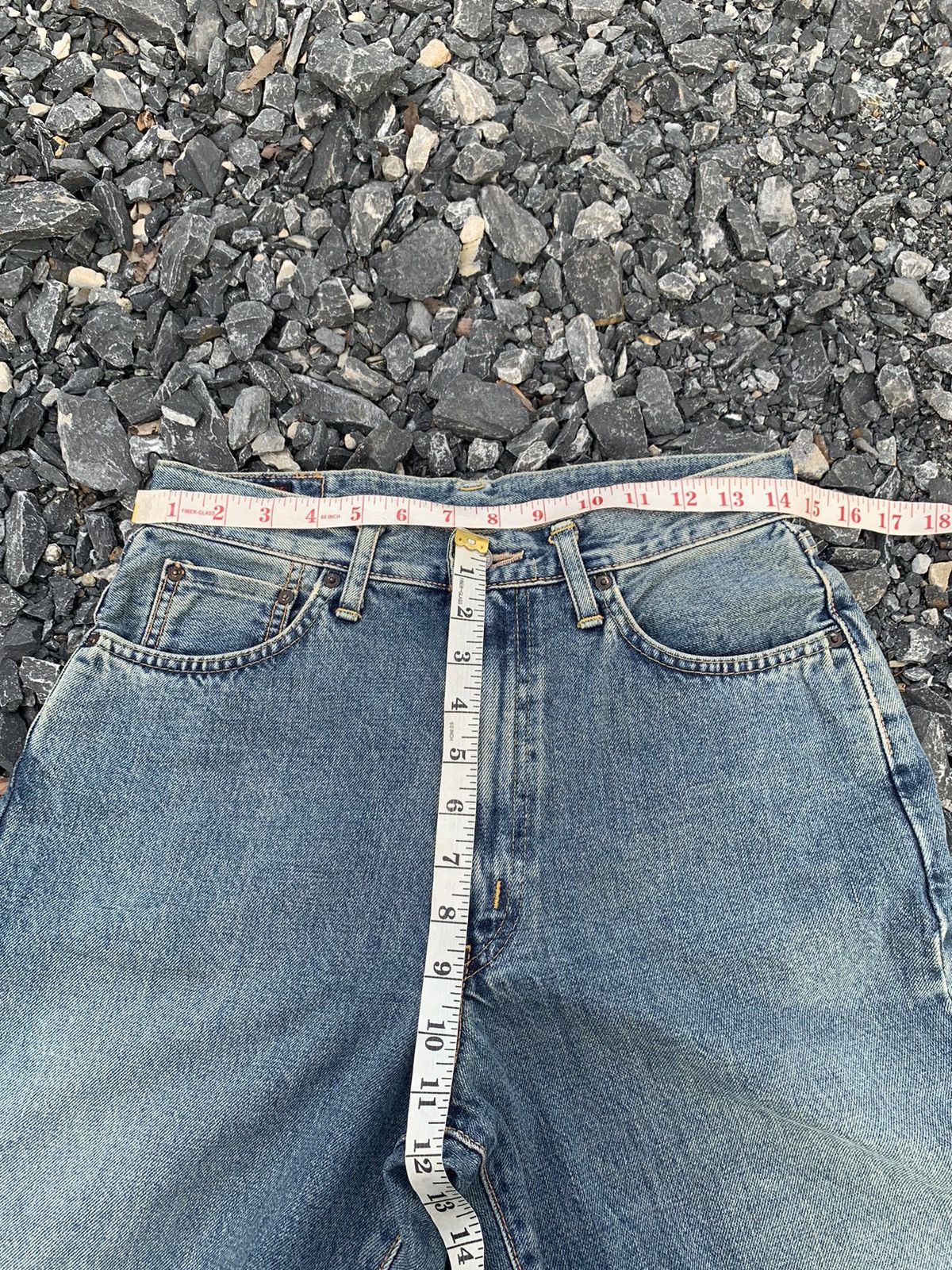 Kapital VINTAGE SOMETHING EDWIN 505Z SELVEDGE BAGGY DISTRESSED DENIM Size US 28 / EU 44 - 21 Thumbnail