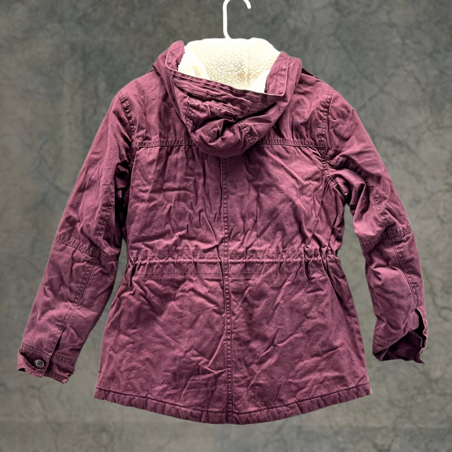 American Eagle Outfitters VINTAGE American Eagle Jacket Women Small Purple Military Fied Fur Cotton Winter Sherpa Size S / US 4 / IT 40 - 1 Thumbnail
