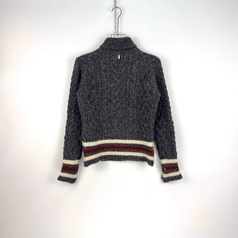 Thom Browne Thom Browne Size 1Floral GRAY CLASSIC LOGO WOOL turtleneck Size US S / EU 44-46 / 1 - 4 Thumbnail
