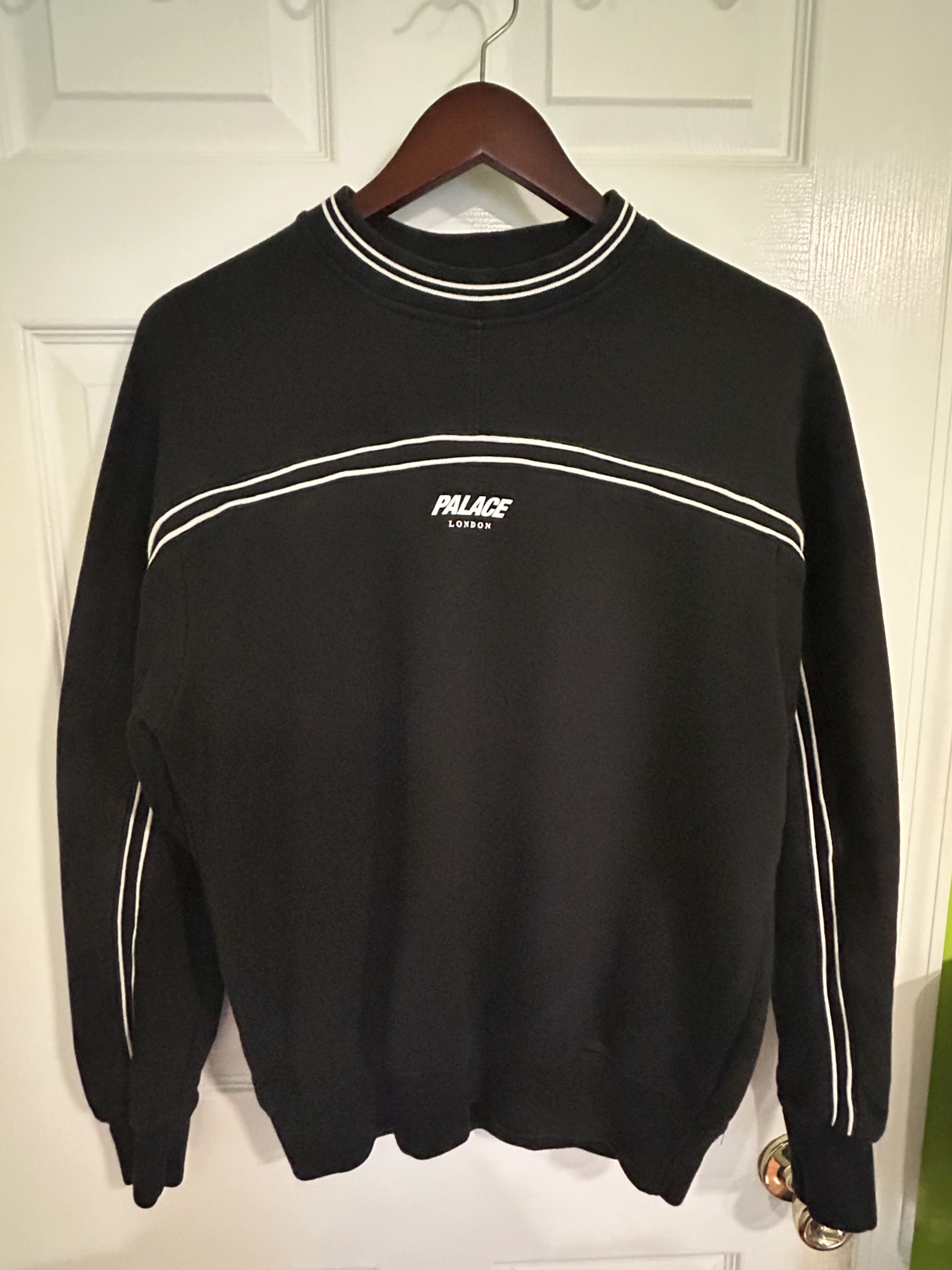 image of Palace Michel Doublee Crew in Black, Men's (Size Small)