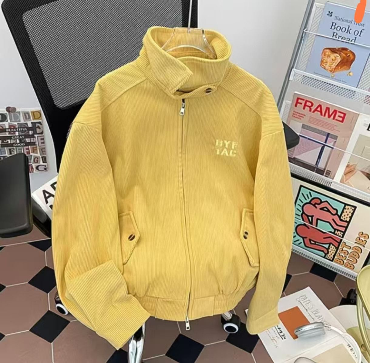 Vintage Yellow Corduroy Jacket Size US M / EU 48-50 / 2 - 1 Thumbnail