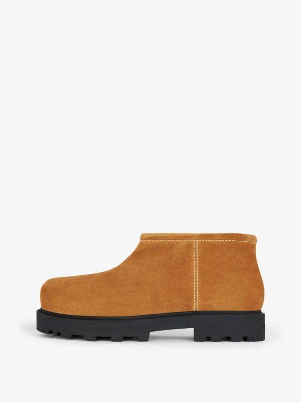 Givenchy o1srvl11e1024 Storm Ankle Boots Suede Shearling Beige Size US 10 / EU 43 - 3 Thumbnail