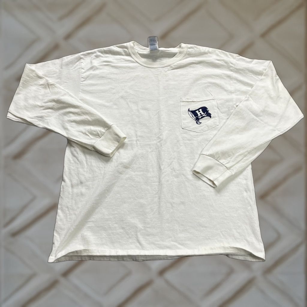 Gildan Gildan Ultra Cotton Long Sleeve Crew Neck T-Shirt Womens Large White Casual Tee Size L / US 10 / IT 46 - 1 Thumbnail