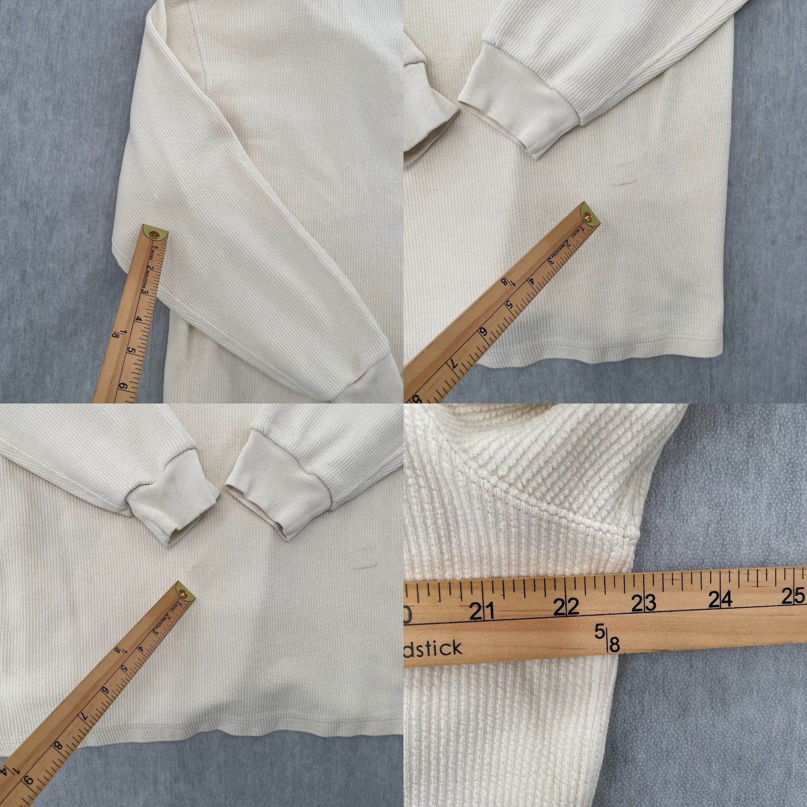 Polo Ralph Lauren VINTAGE Polo Ralph Lauren Sweater Adult Medium Beige Cotton Corduroy Long Sleeve Pullover Logo Men M Size US M / EU 48-50 / 2 - 8 Thumbnail