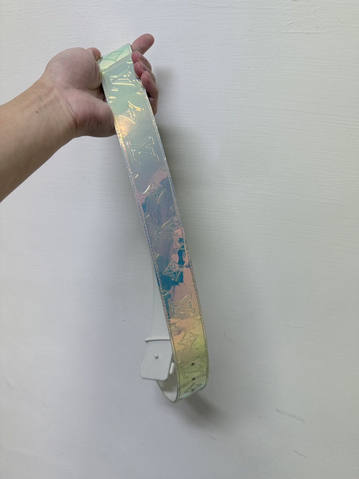 Louis Vuitton Louis Vuitton Virgil Abloh LV Shape Belt Monogram Prism Size 34 - 11 Thumbnail