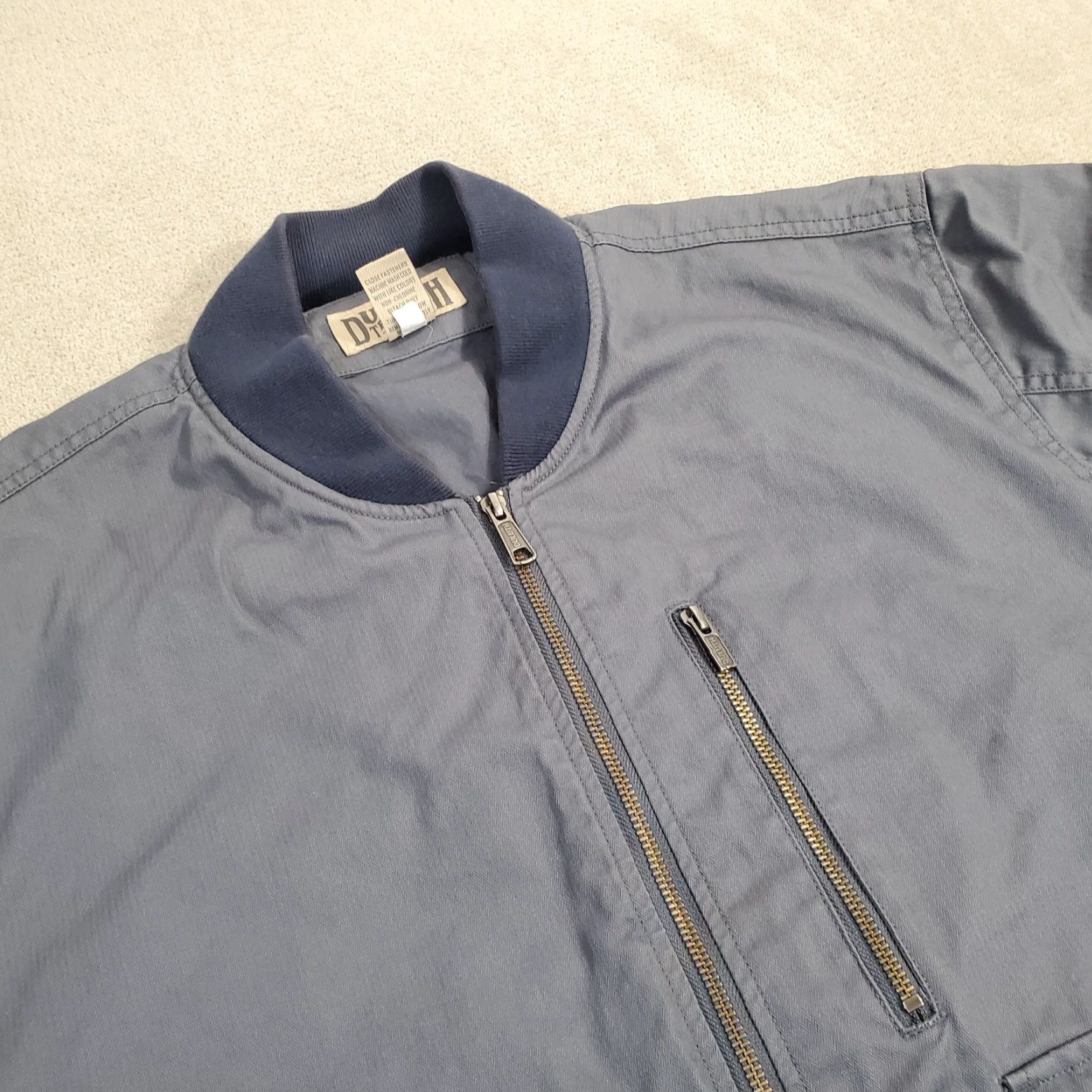 Vintage Duluth Bomber Jacket Mens L Blue You Bet Your Ace Flight Outer Zip Pockets Logo Vintage? No Size US L / EU 52-54 / 3 - 2 Thumbnail