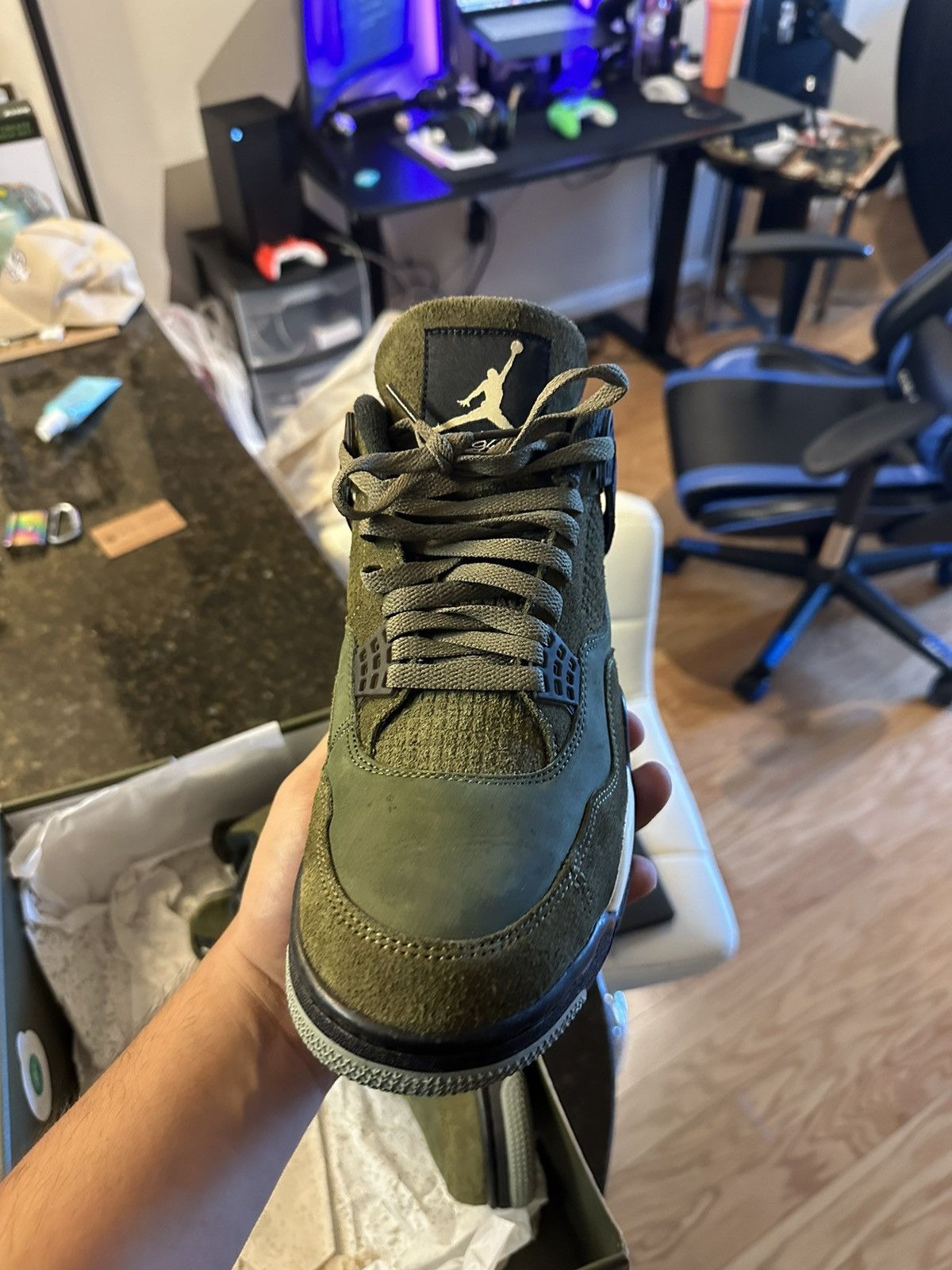 Jordan Brand AIR JORDAN 4 RETRO SE CRAFT “MEDIUM OLIVE” Size US 12 / EU 45 - 5 Thumbnail