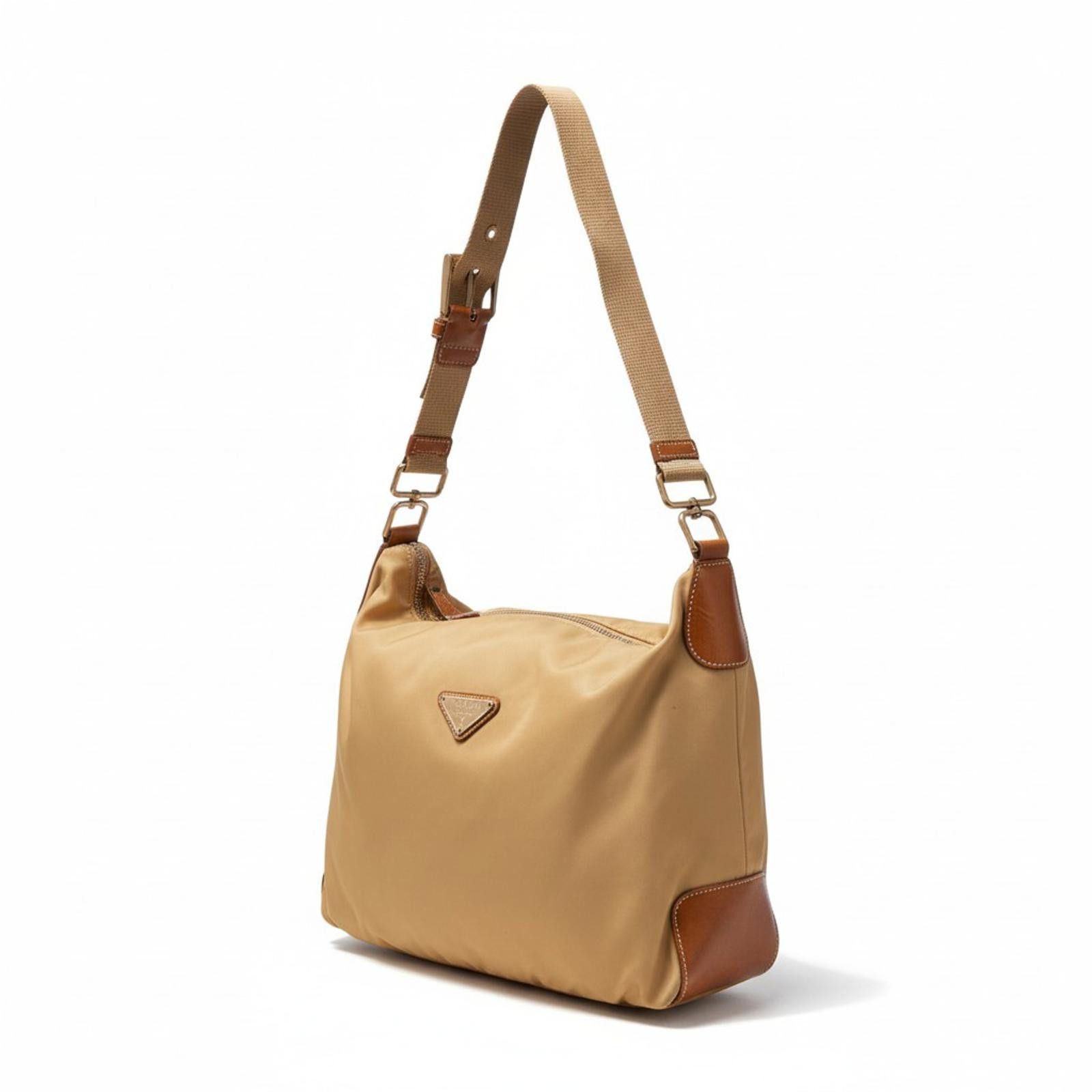 Prada Prada - Beige Brown Shoulder Bag Size ONE SIZE - 1 Thumbnail