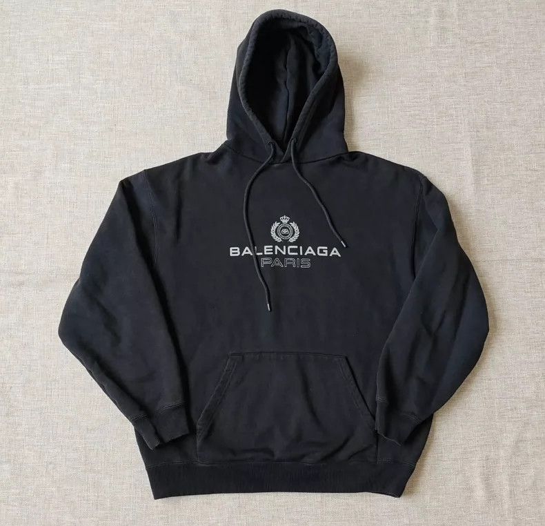 Balenciaga Balenciaga Crown Wheat Spike logo Hoodie 2504-Nextarrow Size US S / EU 44-46 / 1 - 1 Thumbnail