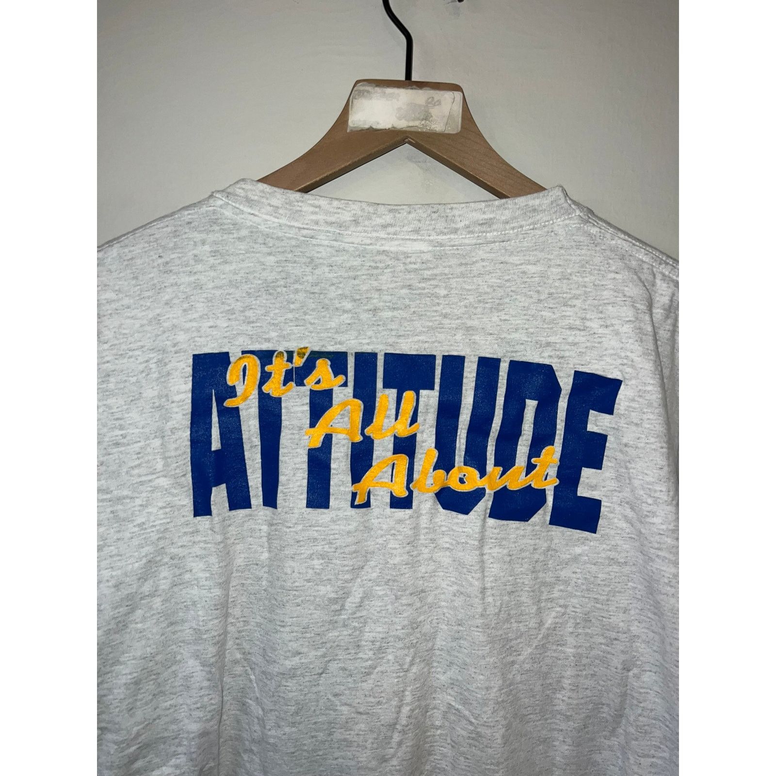 Riddell Vintage Pioneer Pride Shirt Gray School 90s Tee VTG 2XL Size US XXL / EU 58 / 5 - 6 Thumbnail