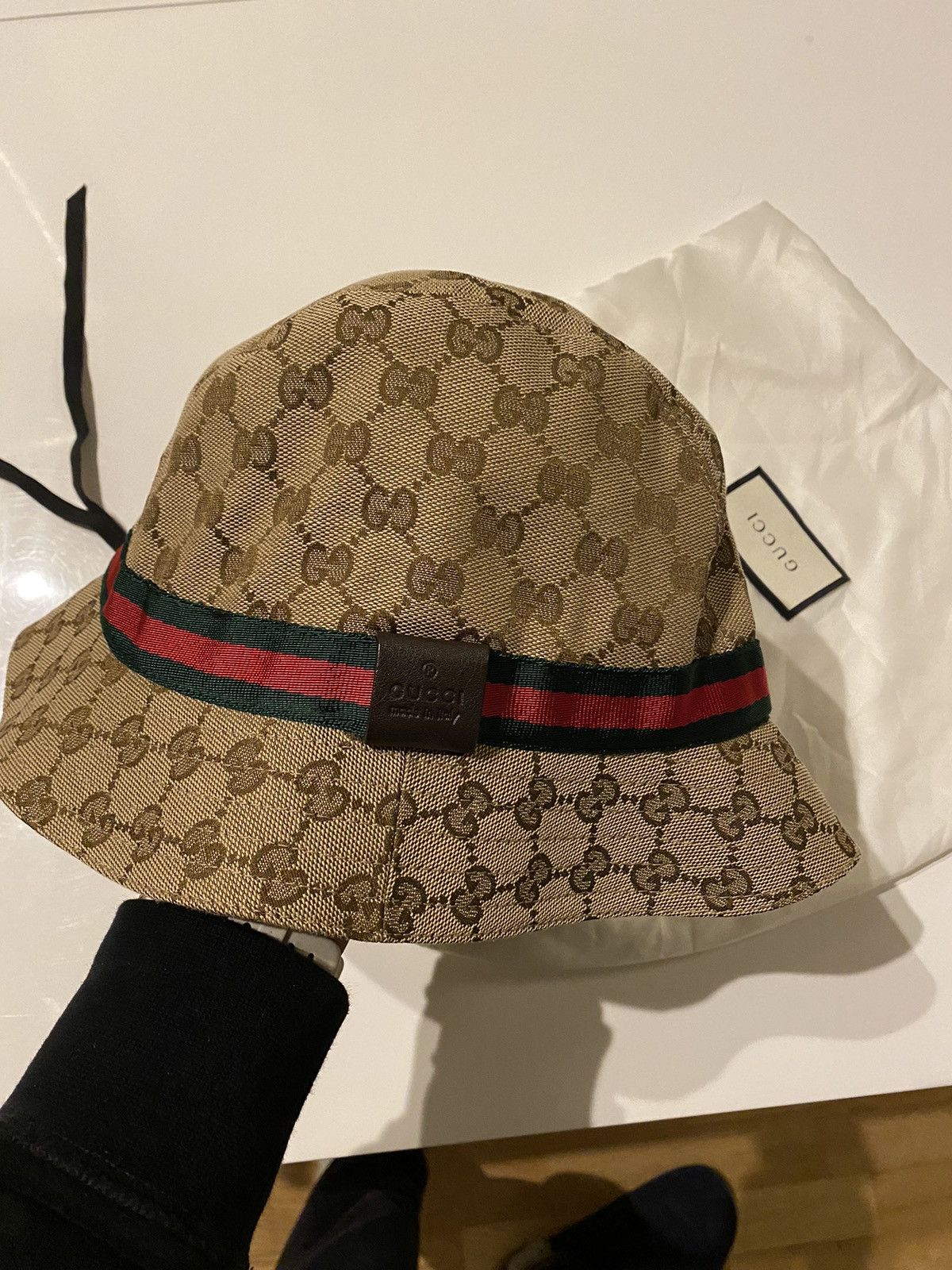 image of Gucci Bucket Hat in Brown, Men's